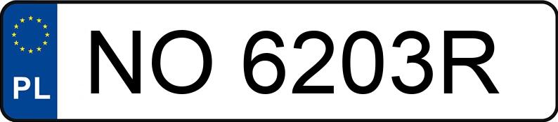 Numer rejestracyjny NO 6203R posiada SKODA RAPID - NO6203R