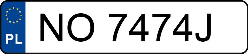 Numer rejestracyjny NO 7474J posiada BMW 316 I - NO7474J