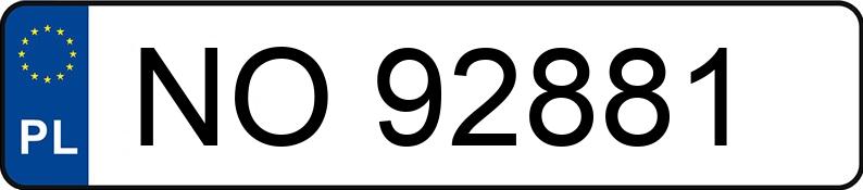 Numer rejestracyjny NO 92881 posiada FIAT PANDA VAN - NO92881