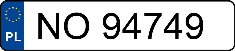 Numer rejestracyjny NO 94749 posiada FORD RANGER - NO94749