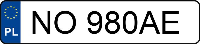 Numer rejestracyjny NO 980AE posiada CARPOL SPRINTER - NO980AE