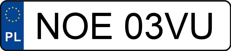 Numer rejestracyjny NOE 03VU posiada BMW 530D - NOE03VU