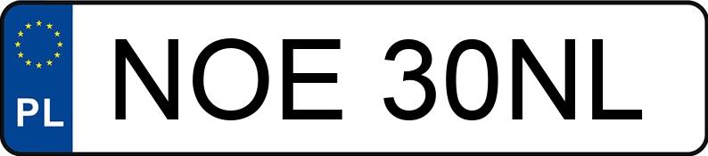 Numer rejestracyjny NOE 30NL posiada OPEL ZAFIRA - NOE30NL Numer rejestracyjny NOE 30NL posiada OPEL ZAFIRA - NOE30NL