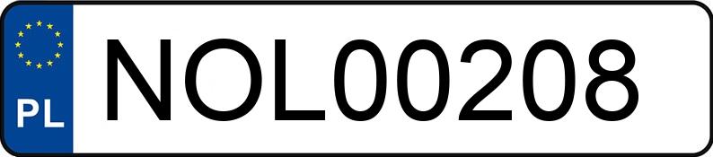 Numer rejestracyjny NOL 00208 posiada SKODA Octavia II 1.6 MR`04 E4 Elegance - NOL00208