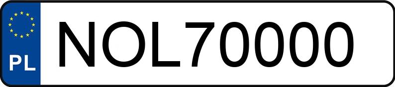 Numer rejestracyjny NOL 70000 posiada VOLKSWAGEN PASSAT - NOL70000