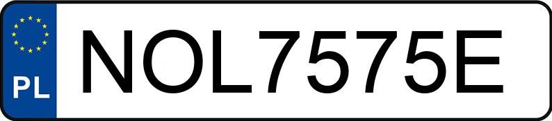 Numer rejestracyjny NOL 7575E posiada FORD MUSTANG - NOL7575E