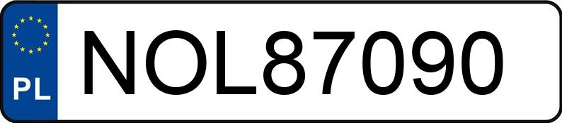 Numer rejestracyjny NOL 87090 posiada TOYOTA AVENSIS - NOL87090