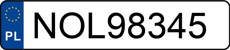 Numer rejestracyjny NOL 98345 posiada FIAT PANDA - NOL98345