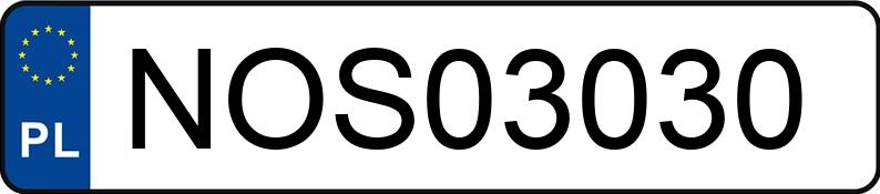 Numer rejestracyjny NOS 03030 posiada BMW 316i Kat. E30 316i Kat. E30 - NOS03030