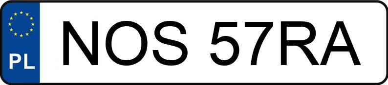 Numer rejestracyjny NOS 57RA posiada MITSUBISHI Space Star 1.6 MR`02 E3 Comfort - NOS57RA