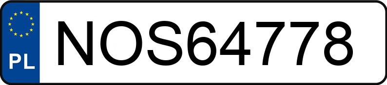 Numer rejestracyjny NOS 64778 posiada VOLKSWAGEN Golf VI 1.4 MR`08 E5 Comfortline - NOS64778