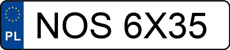 Numer rejestracyjny NOS 6X35 posiada OPEL Vectra B 1.7 TD Kat. MR`95 Vectra B 1.7 TD Kat. MR`95 - NOS6X35