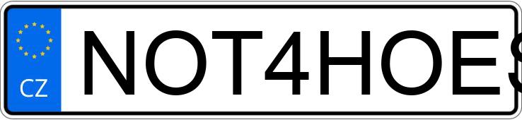 Numer rejestracyjny NOT4HOES posiada LAMBORGHINI BMW M4