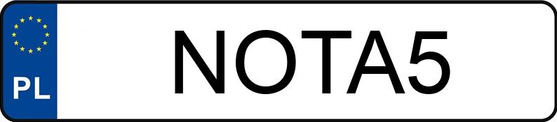 Numer rejestracyjny NOT A5 posiada ROMET KADET - NOTA5