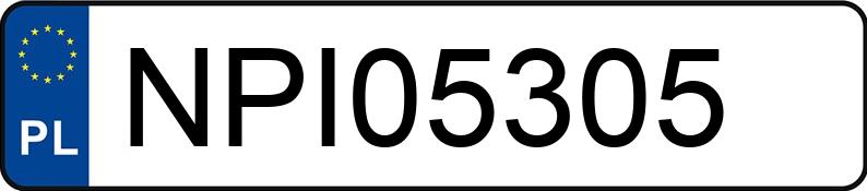 Numer rejestracyjny NPI 05305 posiada MAZDA 6 - NPI05305