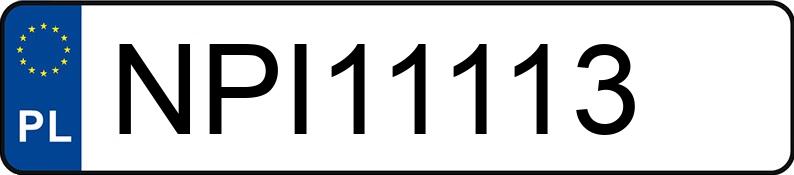Numer rejestracyjny NPI 11113 posiada DAEWOO MATIZ - NPI11113 Numer rejestracyjny NPI 11113 posiada DAEWOO MATIZ - NPI11113