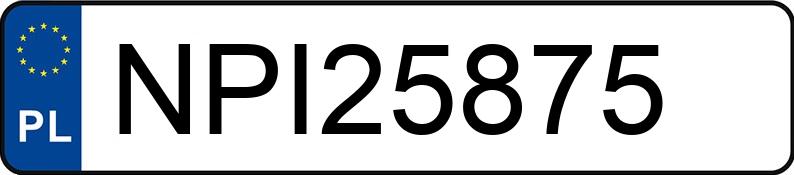 RegistreringsnummerNPI 25875 har BMW 320I - NPI25875