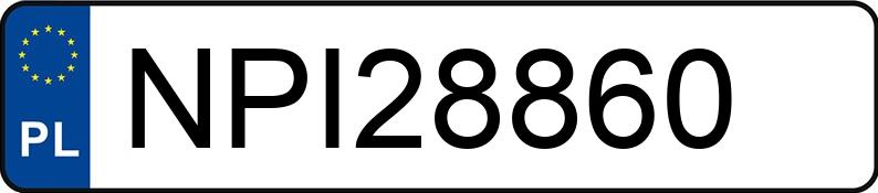 Numer rejestracyjny NPI 28860 posiada PEUGEOT 206 - NPI28860 Numer rejestracyjny NPI 28860 posiada PEUGEOT 206 - NPI28860