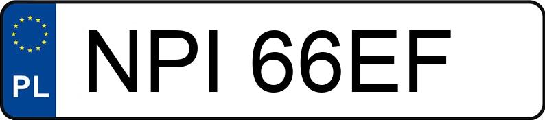 Numer rejestracyjny NPI 66EF posiada LONGJIA PR50T LJ50QT-4 - NPI66EF