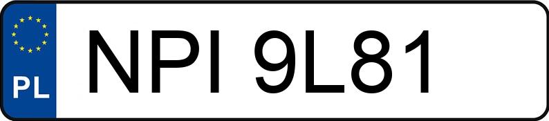 Numer rejestracyjny NPI 9L81 posiada NISSAN PRIMERA 1.6 KAT - NPI9L81