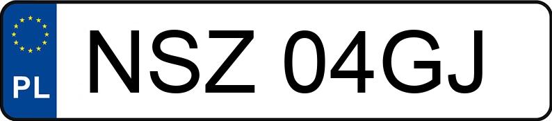 Numer rejestracyjny NSZ 04GJ posiada OPEL OMEGA 2.0 KAT - NSZ04GJ