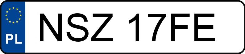 Numer rejestracyjny NSZ 17FE posiada AUDI 80 - NSZ17FE