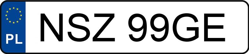 Numer rejestracyjny NSZ 99GE posiada VOLKSWAGEN GOLF - NSZ99GE