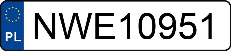 Numer rejestracyjny NWE 10951 posiada PEUGEOT 206 1.1 MR`98 XR - NWE10951