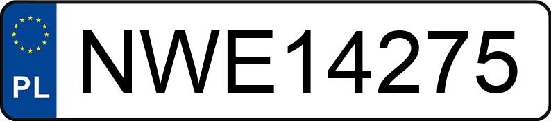 Numer rejestracyjny NWE 14275 posiada SUZUKI SWIFT - NWE14275