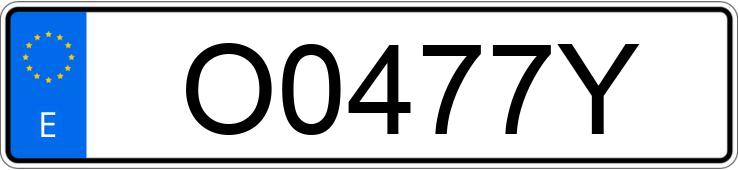 Numer rejestracyjny O0477Y posiada RENAULT 18