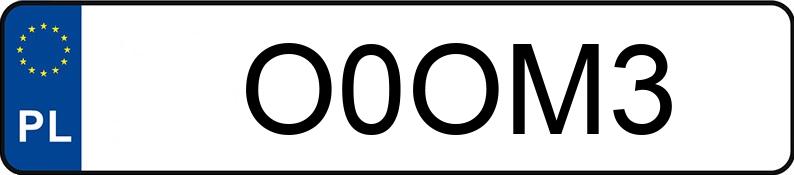 Numer rejestracyjny O0OM3 posiada BMW M3 COMPETITION XDRIVE Numer rejestracyjny O0OM3 posiada BMW M3 COMPETITION XDRIVE