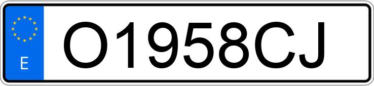 Numer rejestracyjny O1958CJ posiada HONDA ACCORD