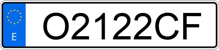 Numer rejestracyjny O2122CF posiada VOLKSWAGEN GOLF