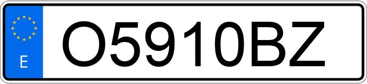 Numer rejestracyjny O5910BZ posiada SEAT IBIZA CL 1.9 D