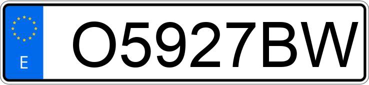 Numer rejestracyjny O5927BW posiada SEAT IBIZA