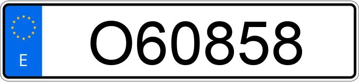 Numer rejestracyjny O60858 posiada  
