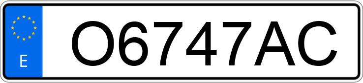 Numer rejestracyjny O6747AC posiada RENAULT 18