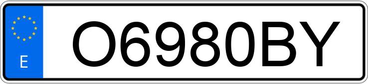 Numer rejestracyjny O6980BY posiada HONDA ACCORD