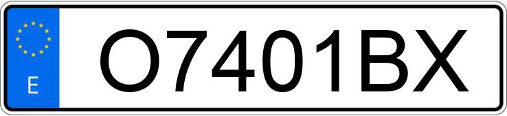 Numer rejestracyjny O7401BX posiada SEAT IBIZA