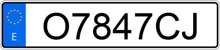 Numer rejestracyjny O7847CJ posiada OPEL VECTRA