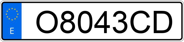 Numer rejestracyjny O8043CD posiada CITROEN XSARA
