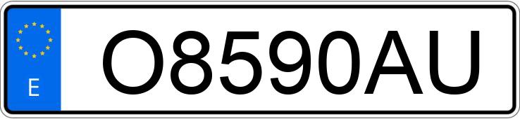 Numer rejestracyjny O8590AU posiada PEUGEOT 309