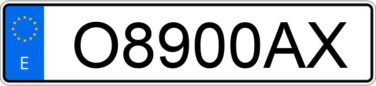Numer rejestracyjny O8900AX posiada Wol Golf