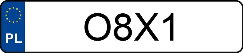 Numer rejestracyjny O8X1 posiada PORSCHE BOXSTER S