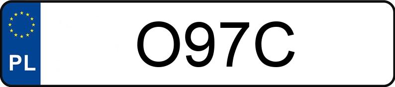 Numer rejestracyjny O97C posiada NISSAN Primera 2.0 MR`00 Elegance Numer rejestracyjny O97C posiada NISSAN Primera 2.0 MR`00 Elegance