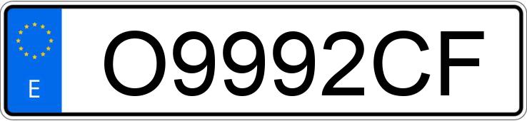 Numer rejestracyjny O9992CF posiada PEUGEOT 306