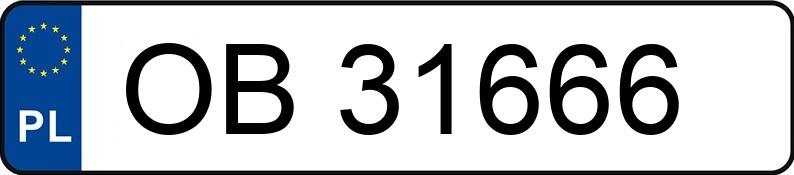 Numer rejestracyjny OB 31666 posiada BMW 320 - OB31666