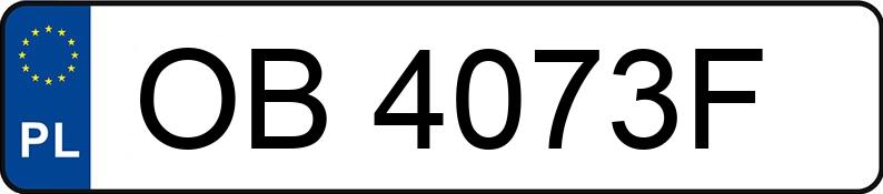 Numer rejestracyjny OB 4073F posiada AUDI A6 - OB4073F