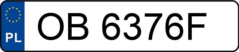 Numer rejestracyjny OB 6376F posiada BMW 316I - OB6376F