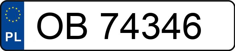 Numer rejestracyjny OB 74346 posiada VOLKSWAGEN Golf III 1.8i Kat. MR`91 GL - OB74346